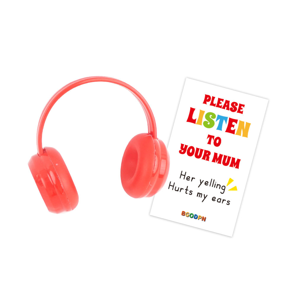 Mini Headphones Elf Accessory Set - Holiday Elf Props with Activity Card
