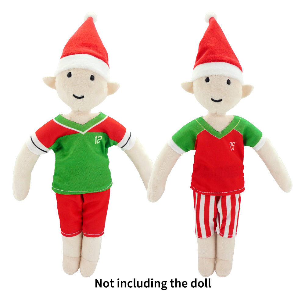Sports Uniform Holiday Costume - Holiday Elf Props with Sports Shirt, Matching Shorts and Socks
