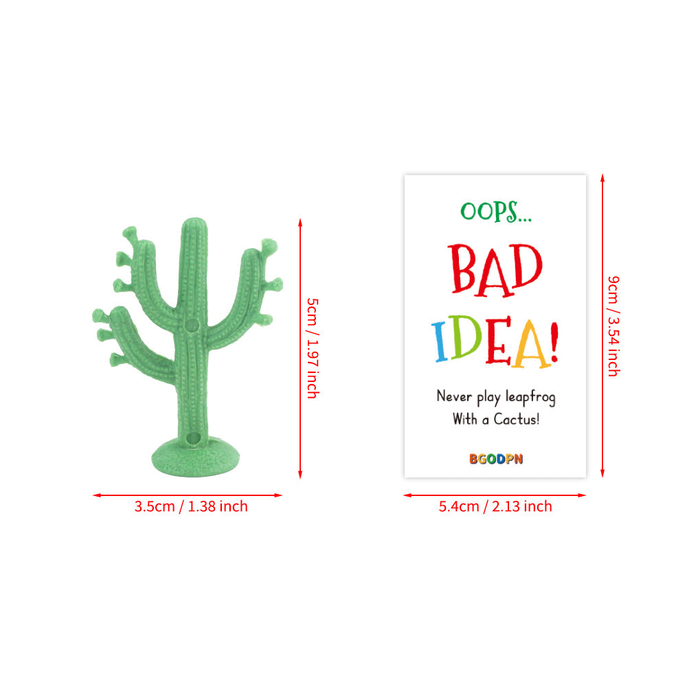 Christmas elf prop set with mini cactus, bandage strips, and activity card for holiday elf display