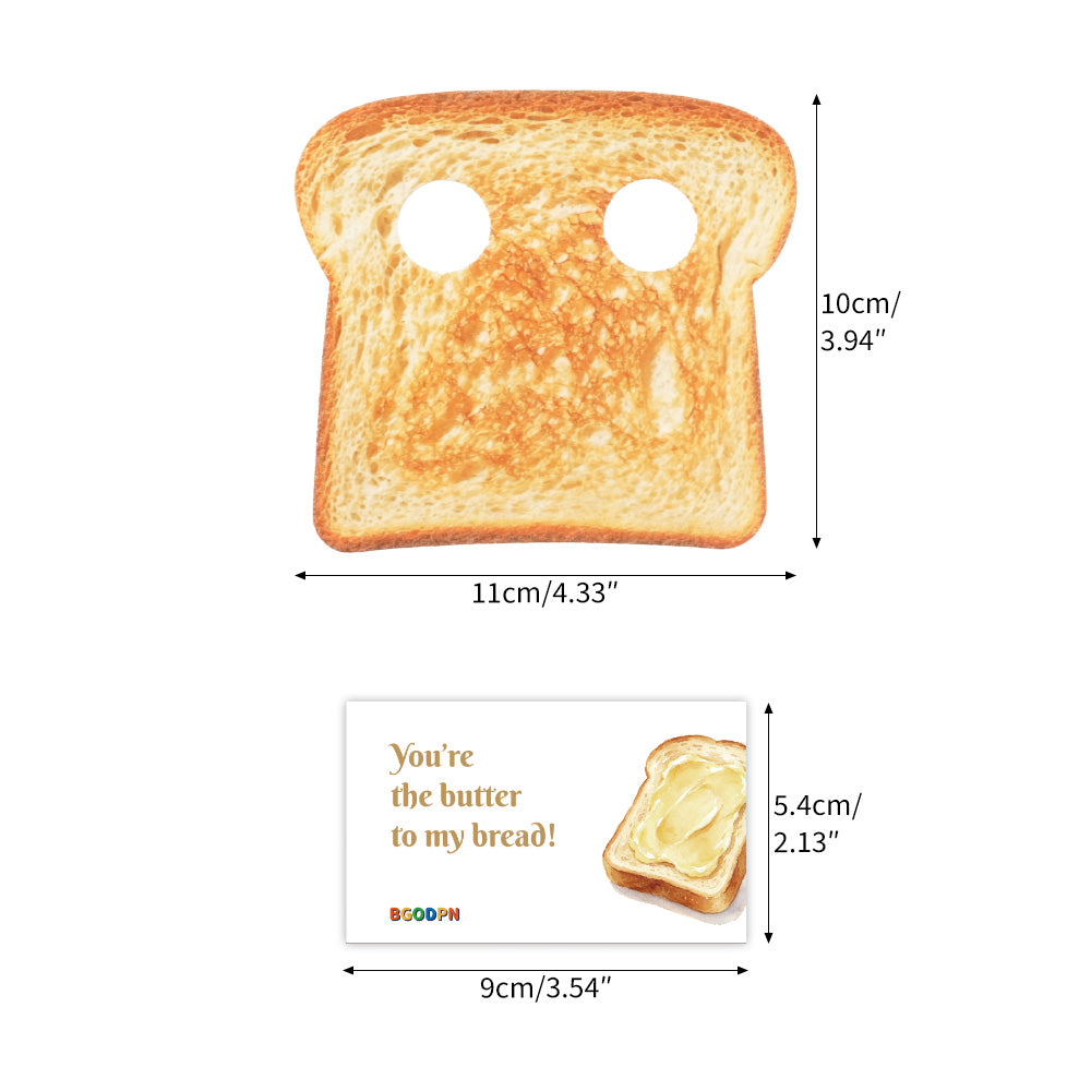 Christmas toast theme elf prop set with bread costume accessory and holiday message cards