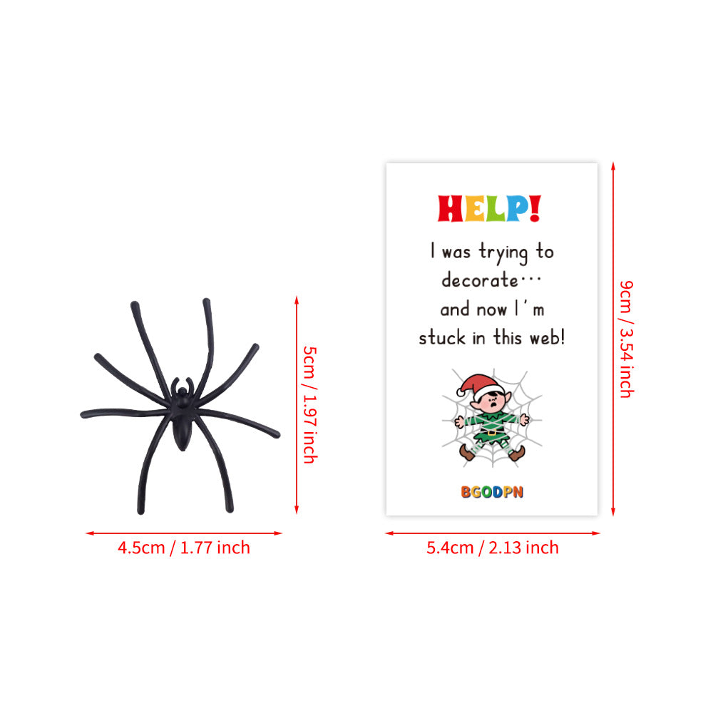 elf-stuck-in-web-holiday-scene-set - Christmas Elf Props | BGODPN