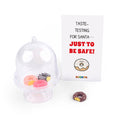Christmas elf prop set with mini cake dome, 4 donuts, and activity card for holiday elf scene display