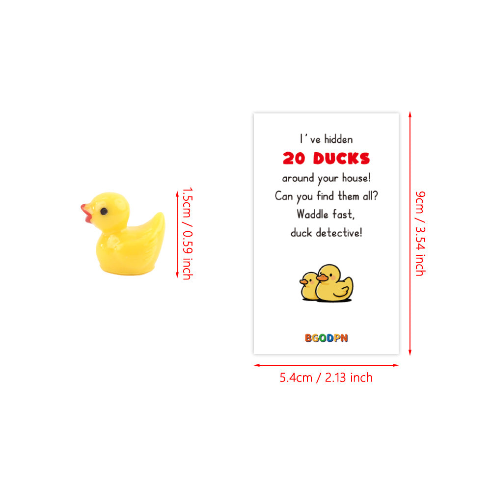 Christmas elf prop set with 20 mini duck figures and activity card for holiday elf scene display