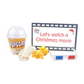 Movie Night Holiday Set - Holiday Elf Props with Popcorn Cup, 3D Glasses and Christmas Sign Card