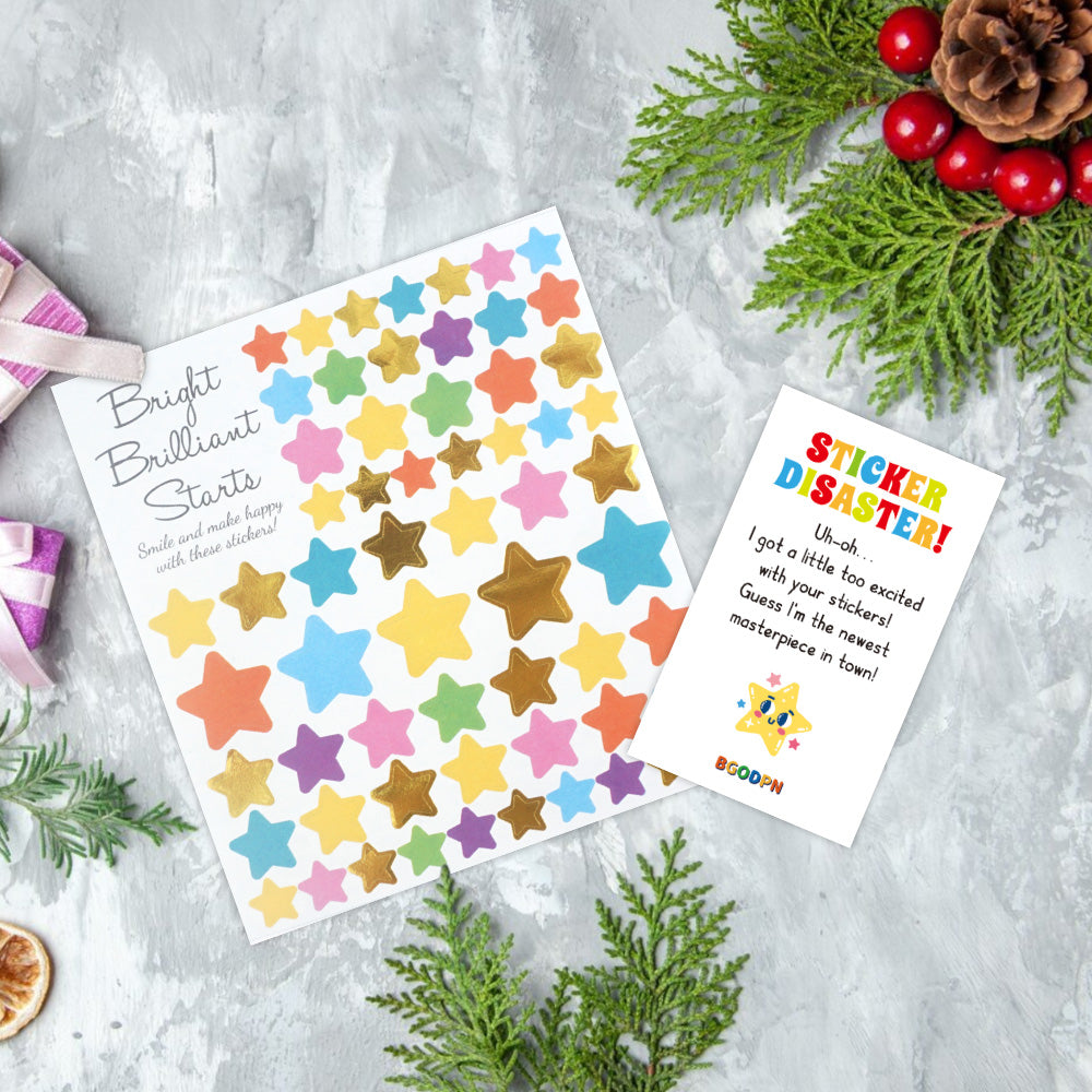 Christmas elf prop sticker sheet with activity card for a holiday elf scene display