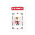 Christmas elf prop set with magic note card and star bottle for a holiday elf display.
