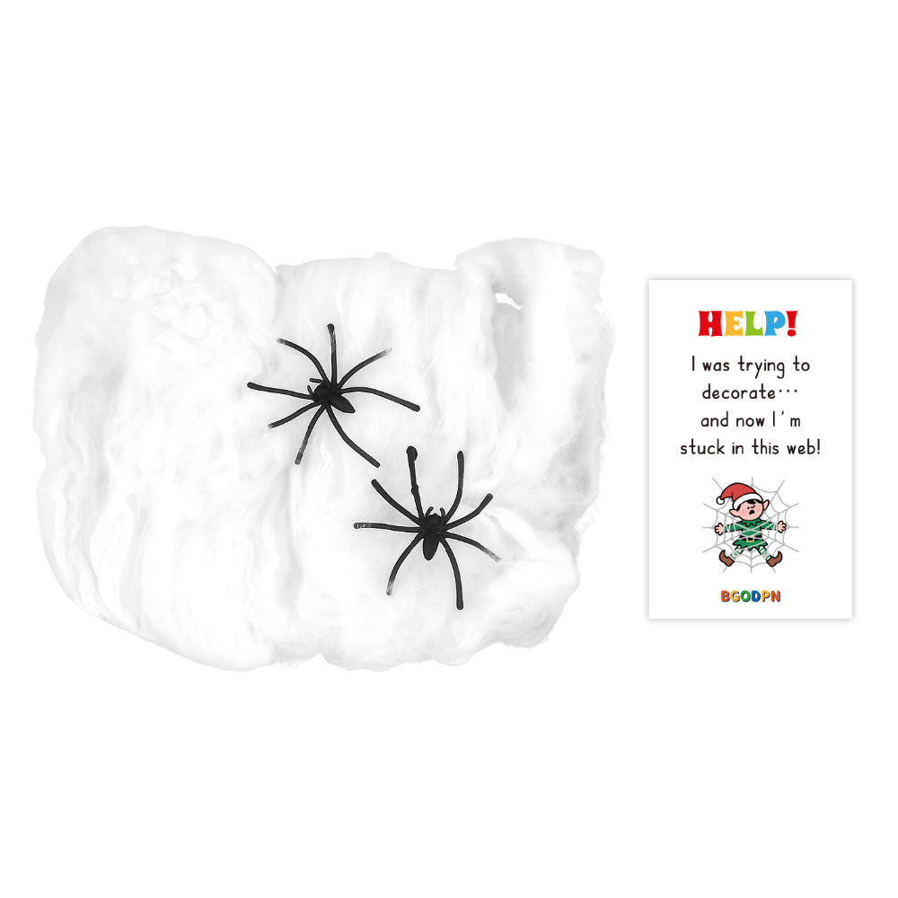 elf-stuck-in-web-holiday-scene-set - Christmas Elf Props | BGODPN