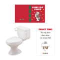 Toilet Elf Props Set - Holiday Elf Props with Miniature Toilet, Sign Cards