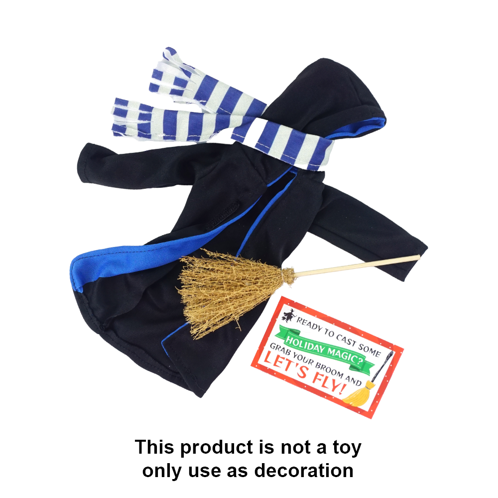 Christmas Broom Flight Elf Prop Set