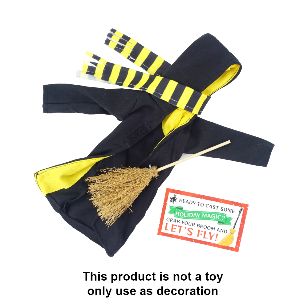 Christmas Broom Flight Elf Prop Set